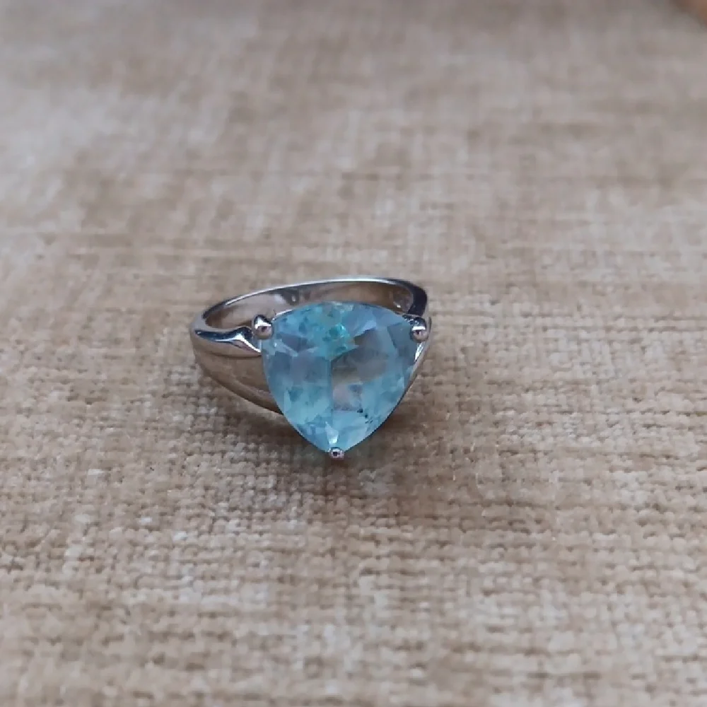 Synthetic Blue Silver Ring